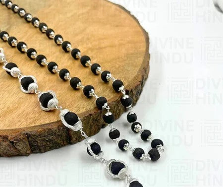 Original Karungali Malai with Silver cap